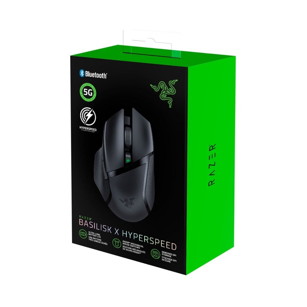 มาส์เกมมิ่ง Razer Gaming Mouse Basilisk X Hyperspeed Black