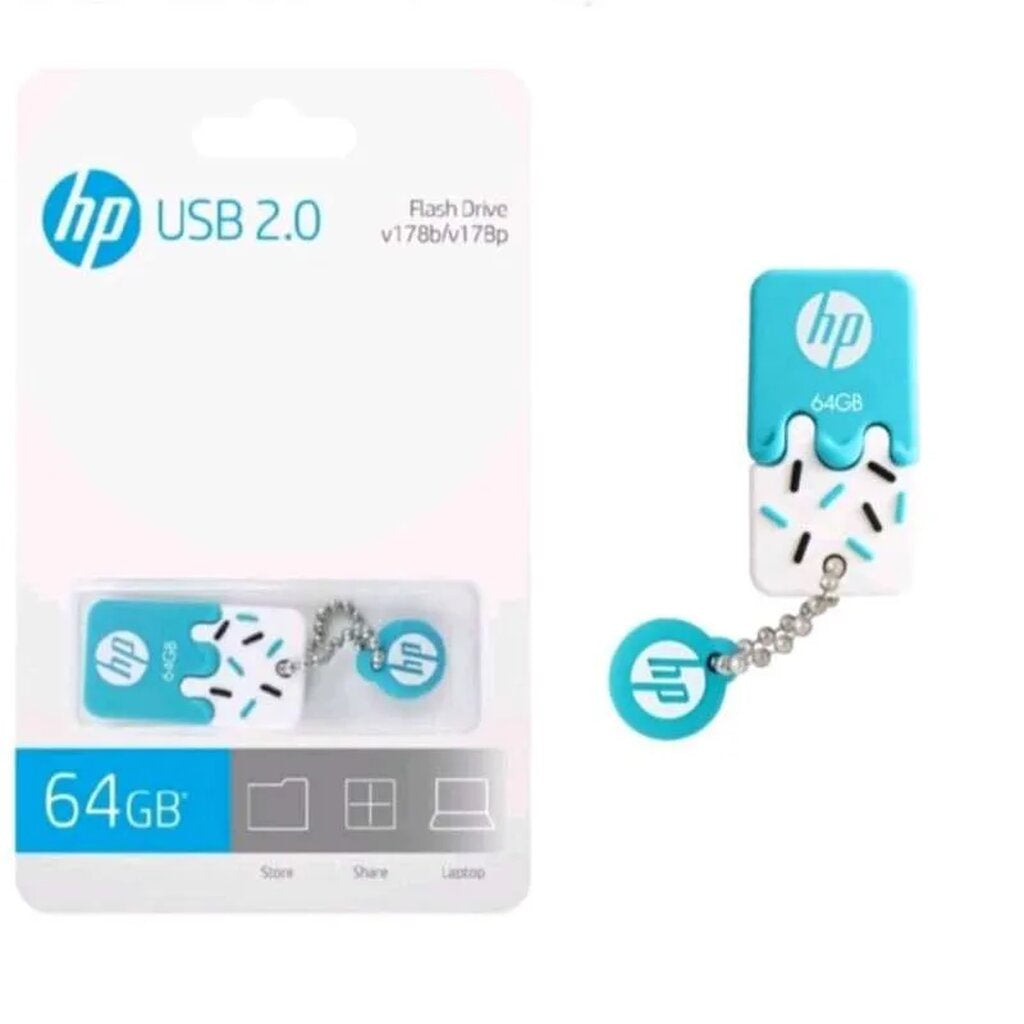 HP V178B 64GB BLUE FLASH DRIVE USB 2.0 DRIVE รับประกัน 2ปี