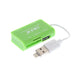 OKER C-1505 GREEN USB CARD R/W TWO IN ONE CARD READER+HUB รับประกัน 1ปี