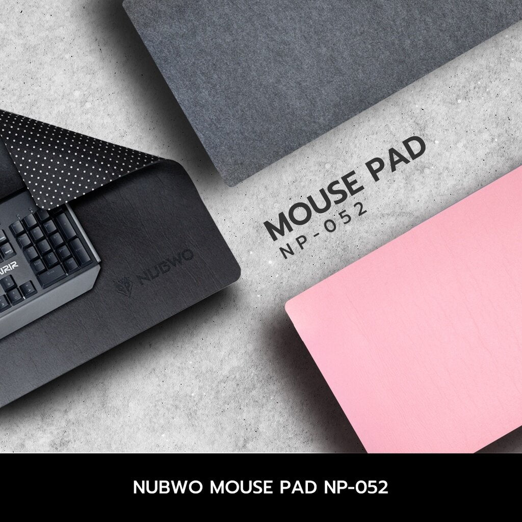 NUBWO NP052 GRAY MOUSE PAD แผ่นรองเมาส์แผ่นยาว