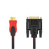 สายแปลง HDMI to DVI สายถัก 3 เมตร แบบสองทิศทางDVI-D 24+1 รองรับ1080P