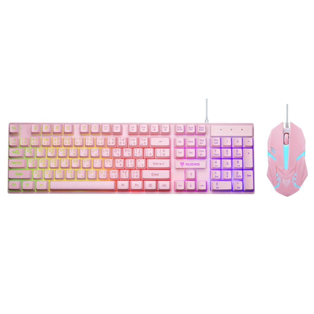 NUBWO NKM-623 PINK SAVITAR COMBO SET KEYBOARD+MOUSE