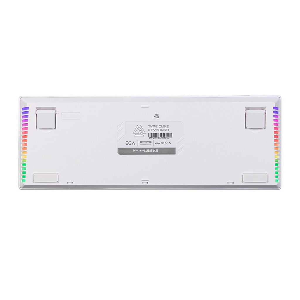 EGA TYPE CMK2 BLUE SWITCH (WHITE) GAMING KEYBOARD TKL 80% รับประกัน 2ปี