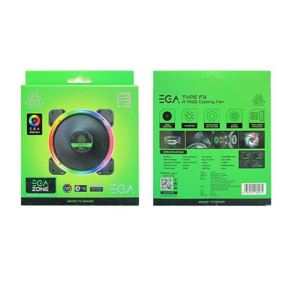 พัดลมระบายความร้อน EGA Type-F3 RGB
