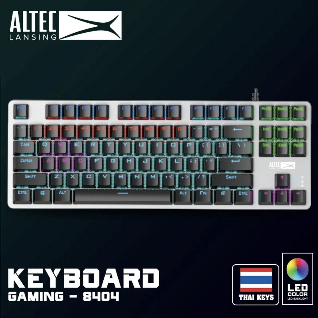 ALTEC GK8404 TKL GREY BLUE SWITCH LANSING GAMING KEYBOARD