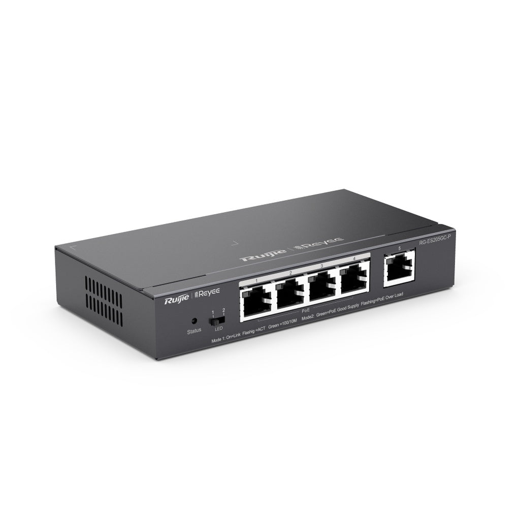 RUIJIE RG-ES205GC-P 5-Port Gigabit Managed Switch with 4 PoE+ Ports