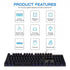 OKER K428 WHITE KEYBOARD GAMING MECHANICAL BACKLIT BLUESWITCH รับประกันศูนย์ไทย 1ปี
