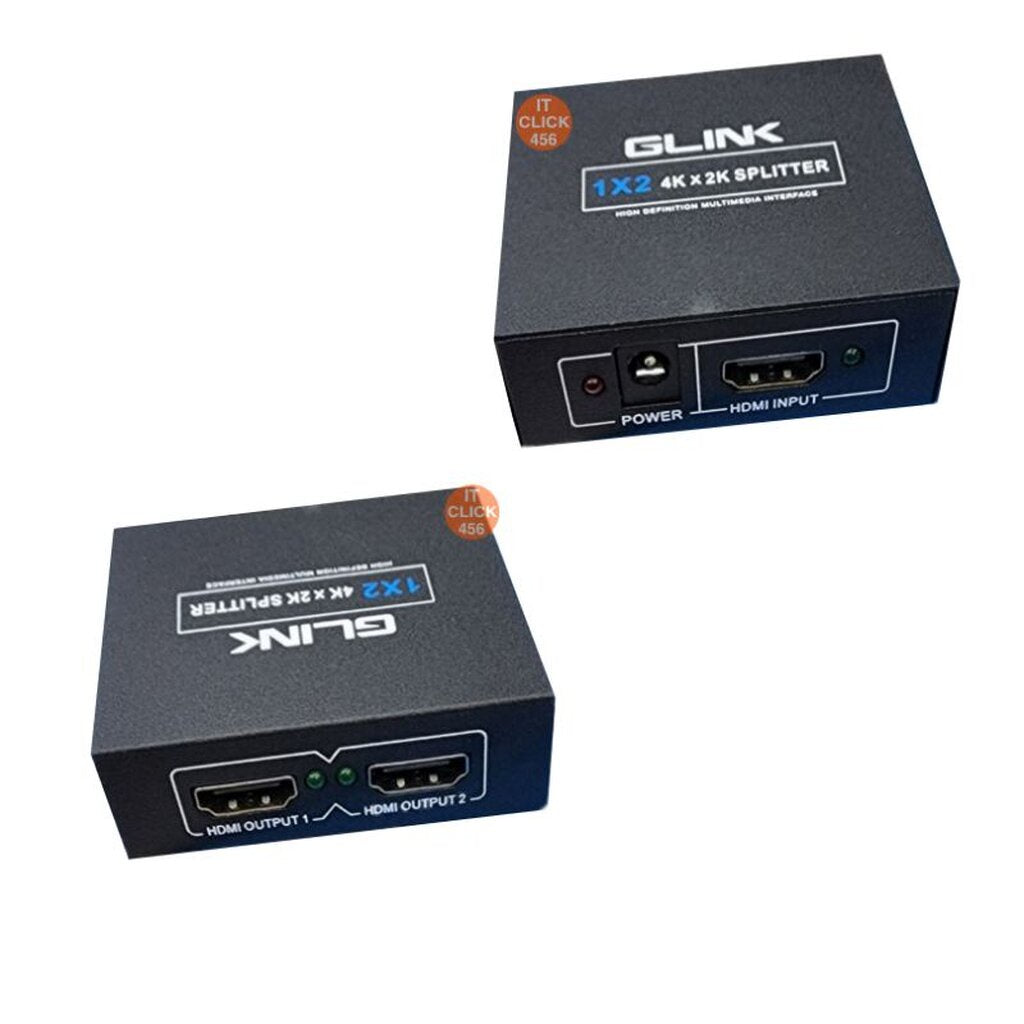 (950) GLINK GLSP-012 4K HDMI SPLITTER GLINK 1:2 PORT 4K FULLHD 1080P รับประกัน 1ปี