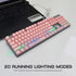 OKER K428 WHITE KEYBOARD GAMING MECHANICAL BACKLIT BLUESWITCH รับประกันศูนย์ไทย 1ปี