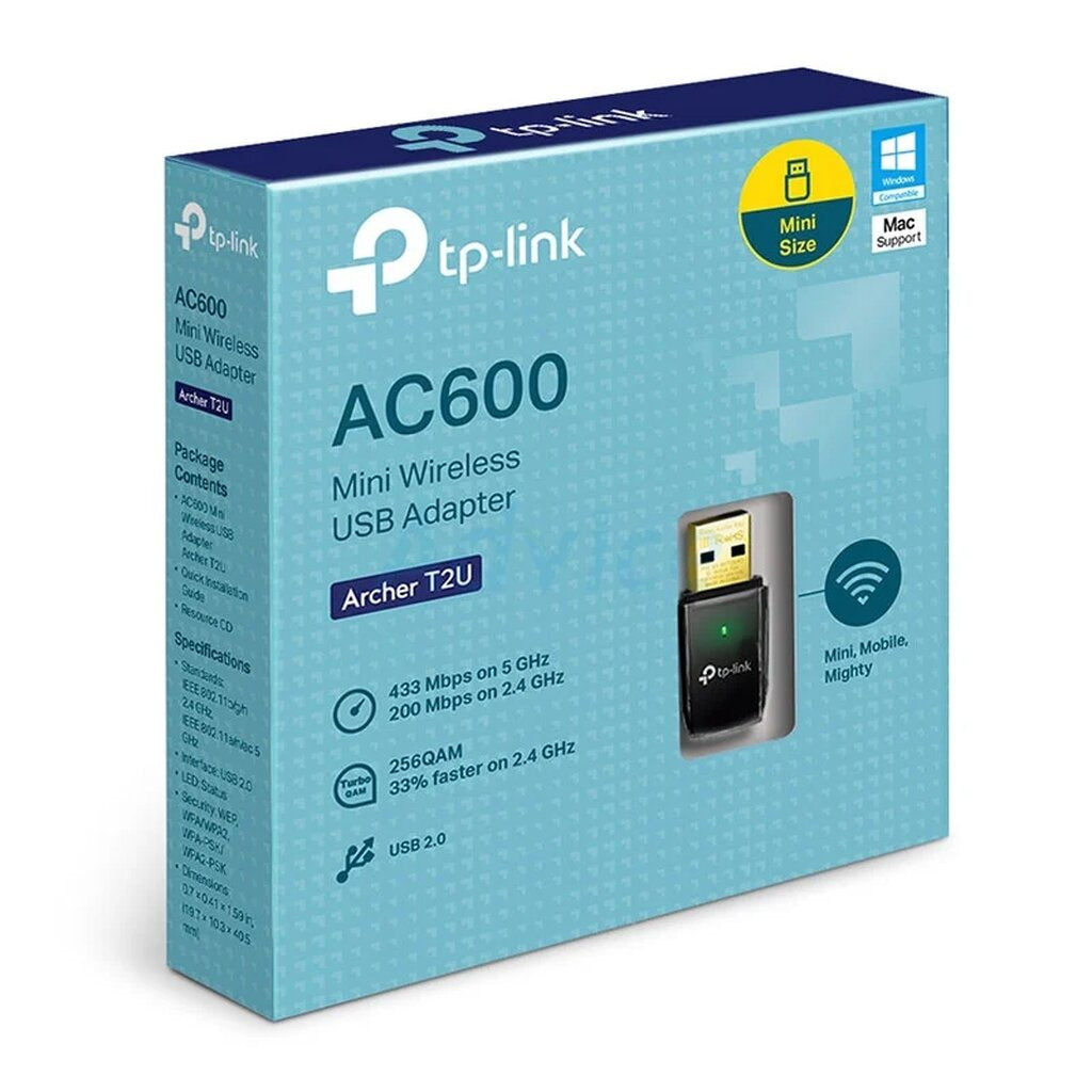 TP-LINK ARCHER-T2U ยูเอสบีไวไฟ WIRELESS ADAPTER USB DUAL BAND AC600 MINI