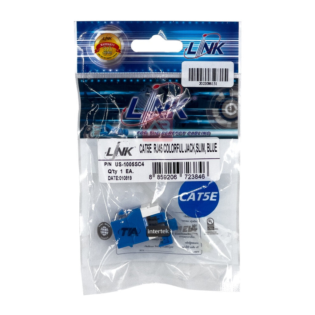 LINK US-1005SC4 JACK RJ45 CAT 5 BLUE