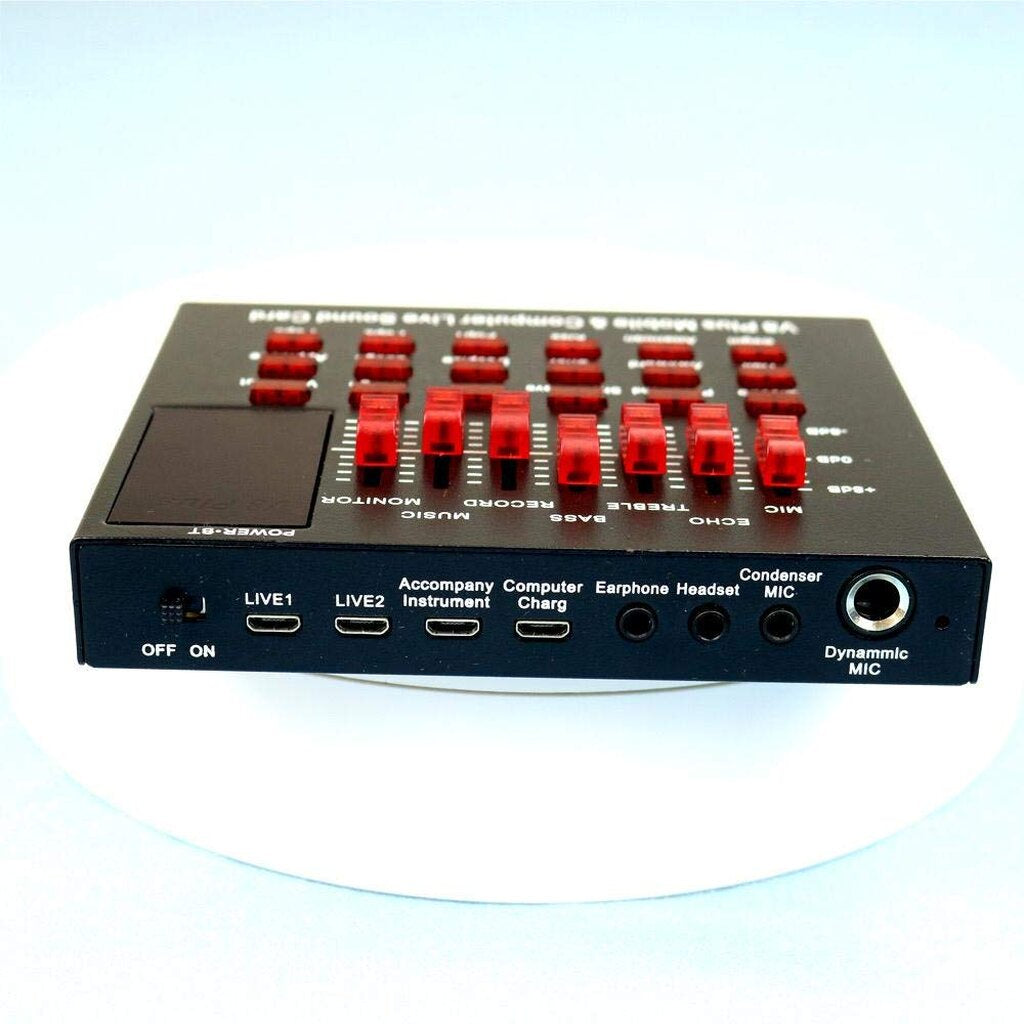 NUBWO V8 PLUS MOBILE & COMPUTER LIVE SOUND CARD การ์ดเสียงสำหรับไลฟ์สดหรือบันทึกเสียง (NO BO...
