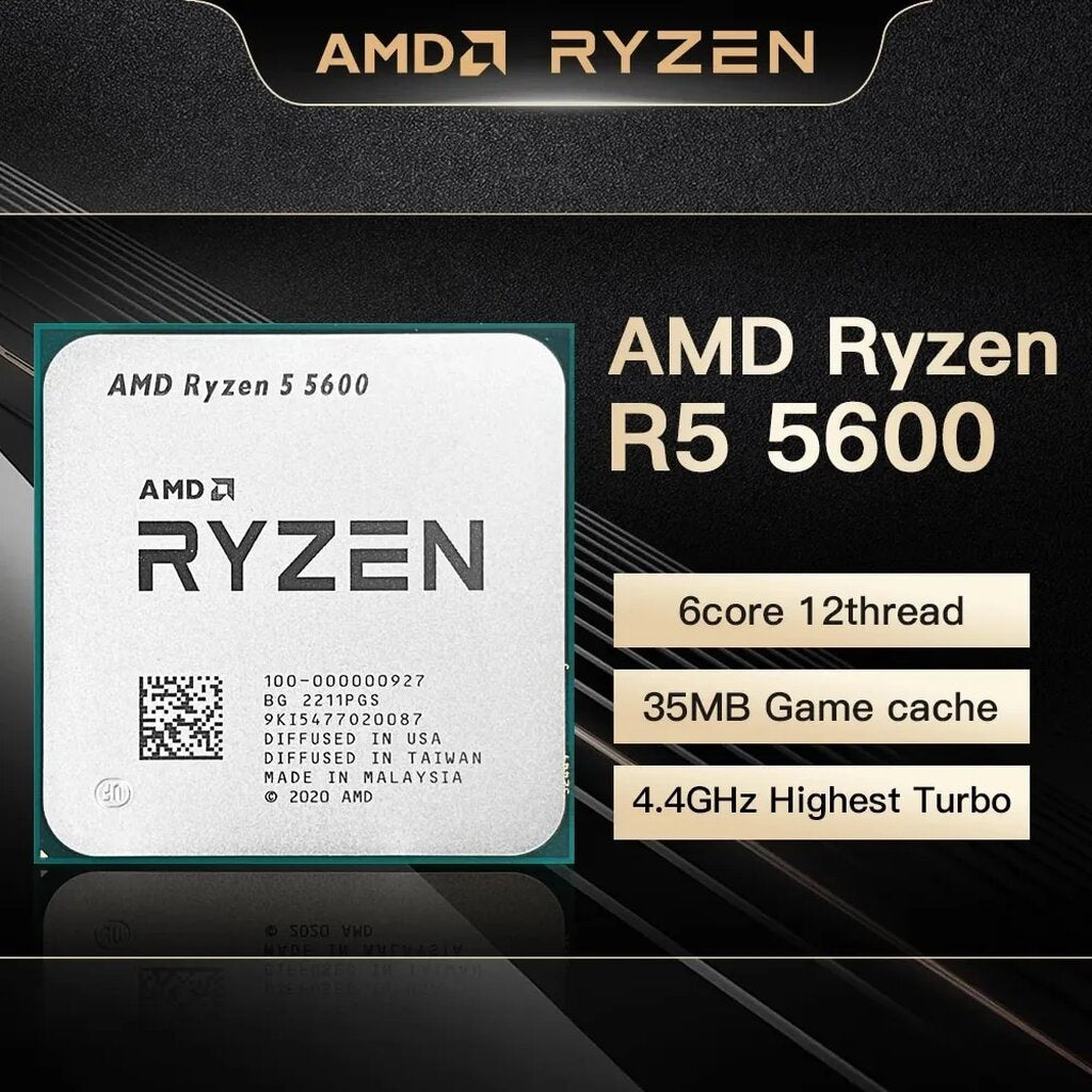 AMD CPU AM4 RYZEN 5 5600 3.6 GHZ YD5-56000927BOX รับประกัน 3ปี