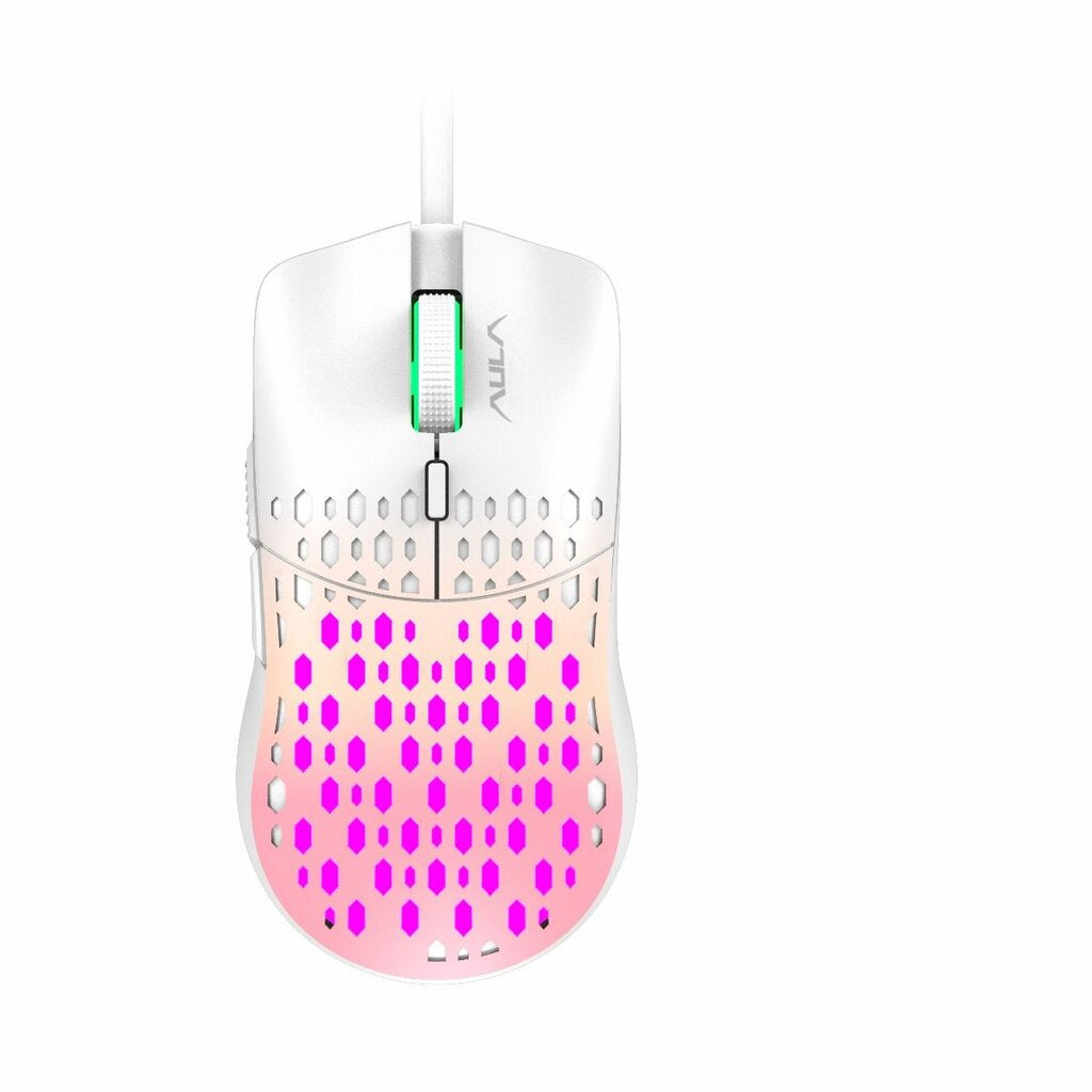 AULA S11 PRO (WHITE/PINK) OPTICAL GAMING MOUSE USB 3600 DPI