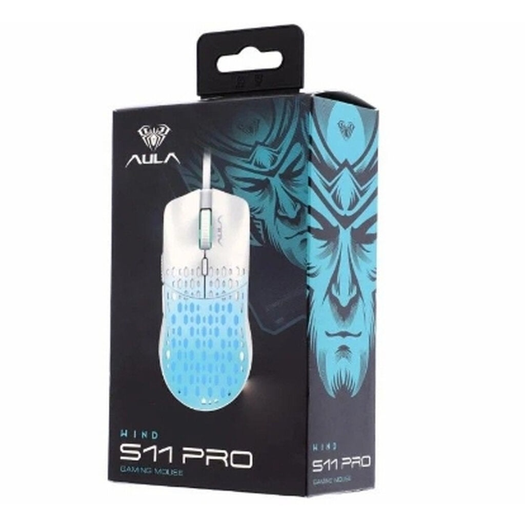 MOUSE AULA S11PRO WHITE/YELLOW