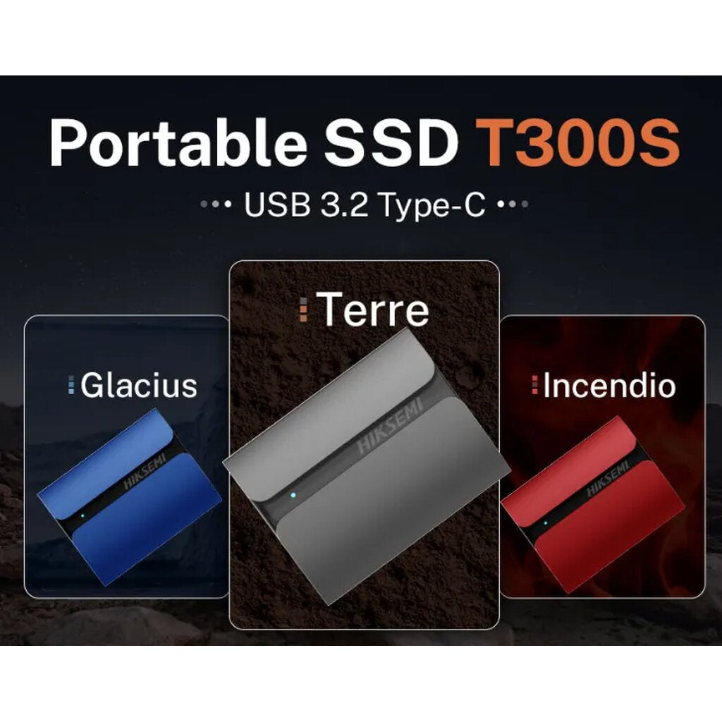 HIKSEMI SSD PORTABLE SHIELD T300S 1TB GLACIUS EXTERNAL STORAGE รับประกัน 3 ปี