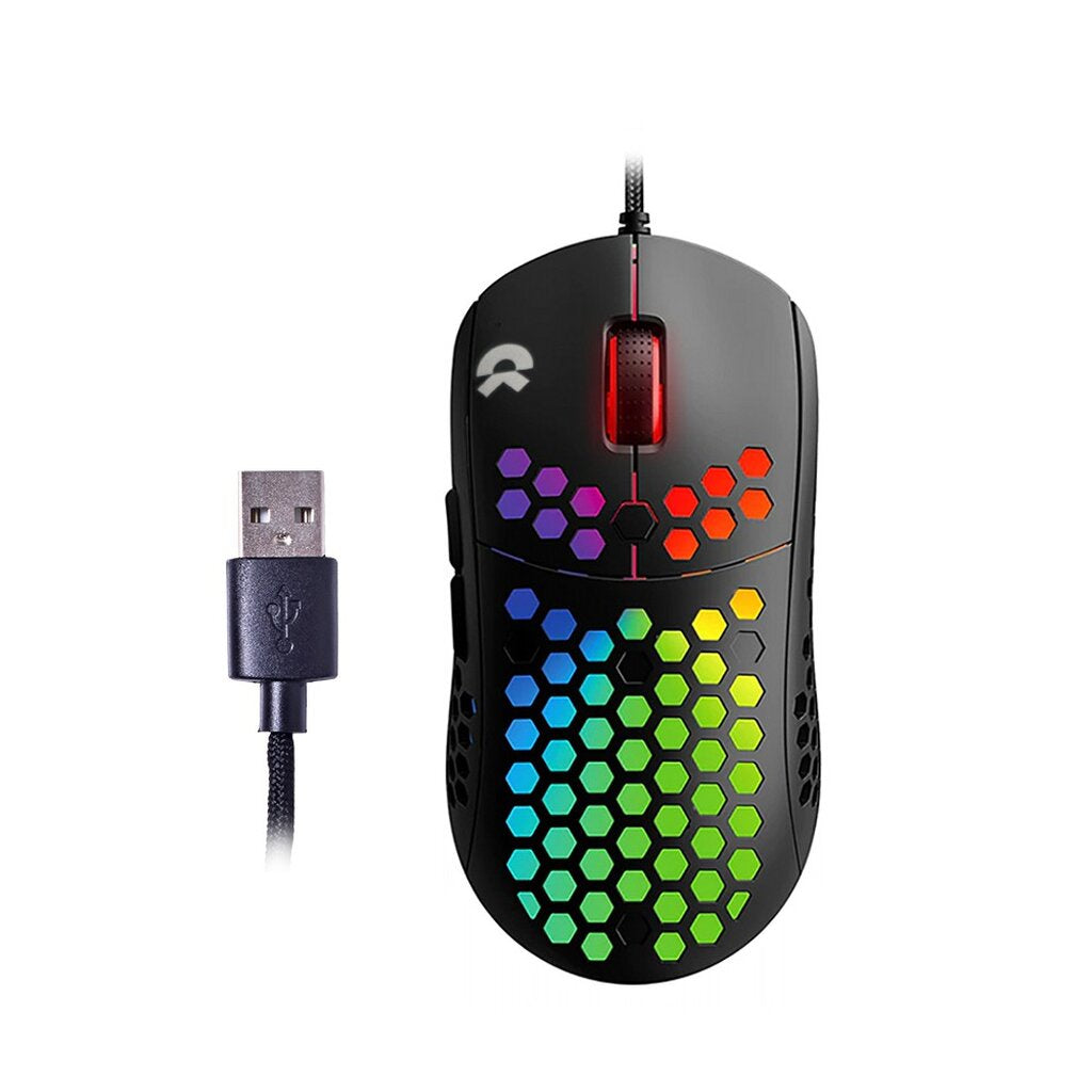 OKER G68 BLACK GAMING MOUSE RGB BACKLIT