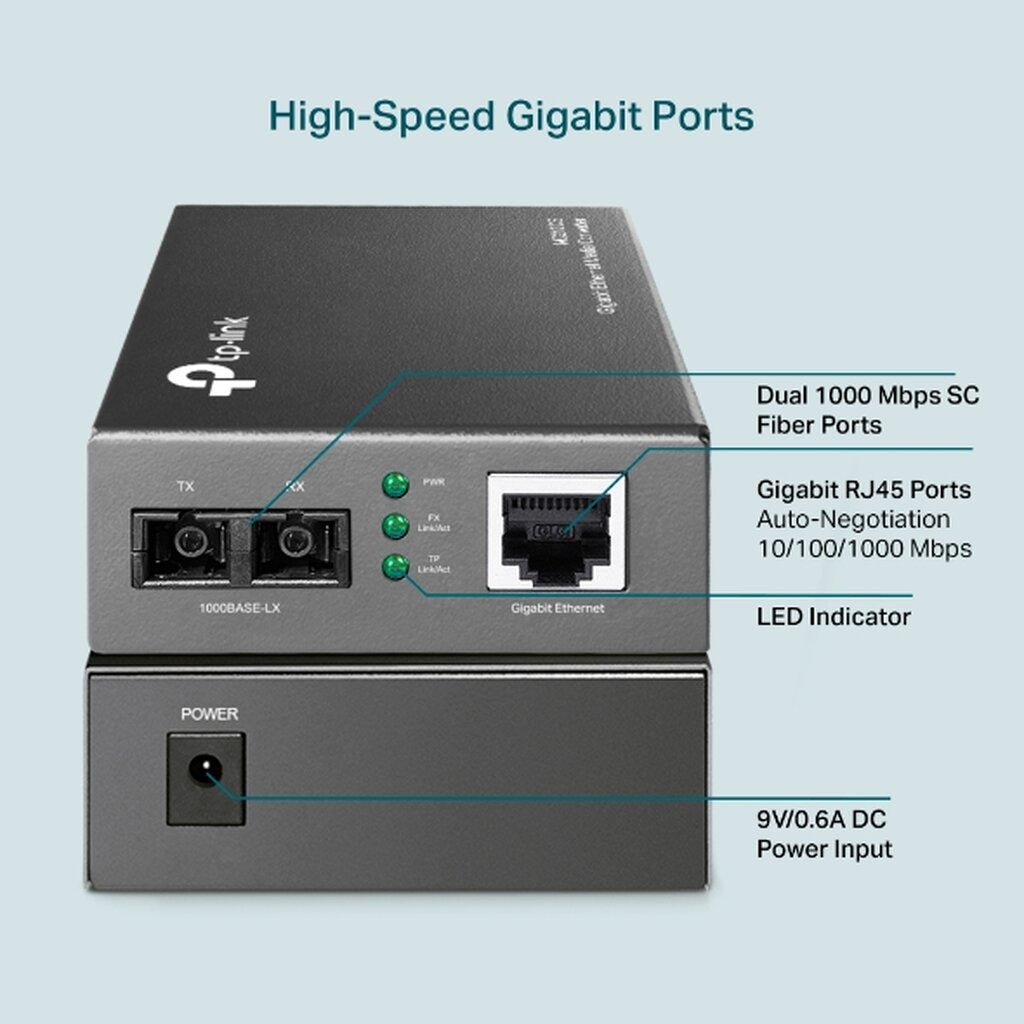 TP-LINK MC210CS ETHERNET MEDIA CONVERTER SING MODE