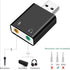 NAVA IT USB SOUND CARD สีดำ 7.1 USB TO 3.5 มม. ADAPTER สำหรับ PC แล็ปท็อป