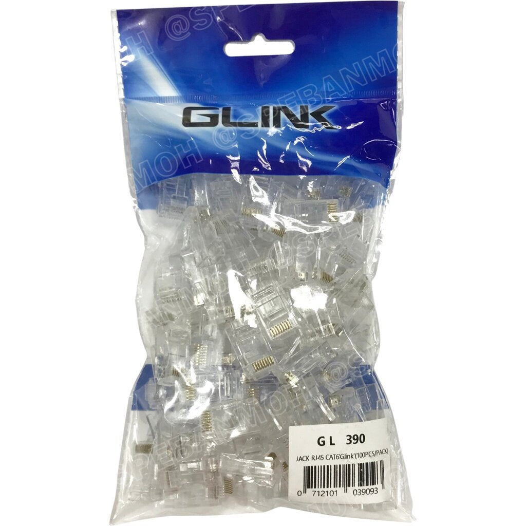 GLINK GL-390 GL390 PLUG RJ45 CAT6 RJ-45 PLUG CAT6 แพ็ค 100ชิ้น