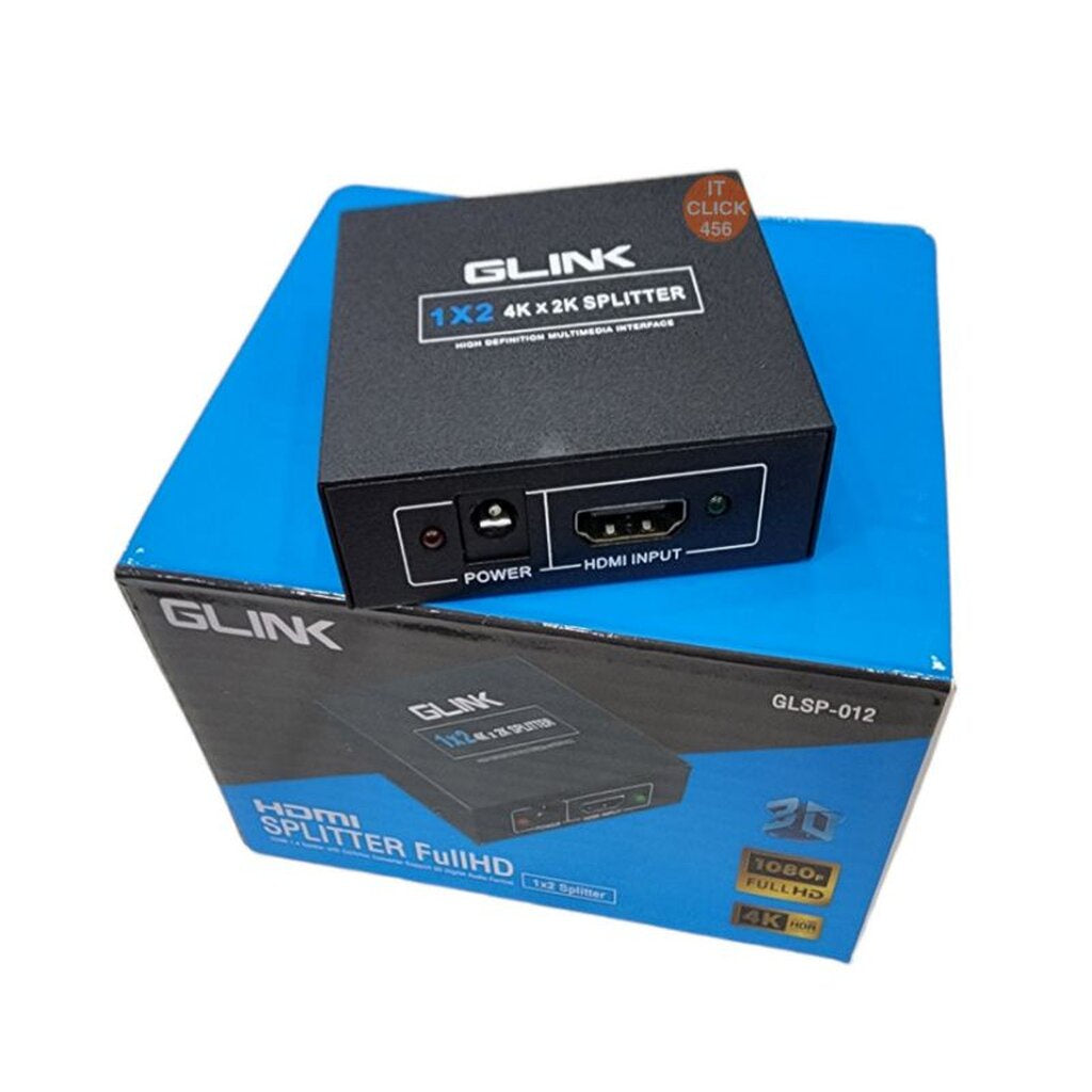 (950) GLINK GLSP-012 4K HDMI SPLITTER GLINK 1:2 PORT 4K FULLHD 1080P รับประกัน 1ปี