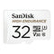 32GB Micro SD Card SANDISK High Endurance SDSQQNR-032G-GN6IA (100MB/s,)