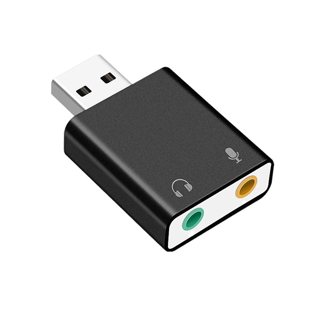 NAVA IT USB SOUND CARD สีดำ 7.1 USB TO 3.5 มม. ADAPTER สำหรับ PC แล็ปท็อป