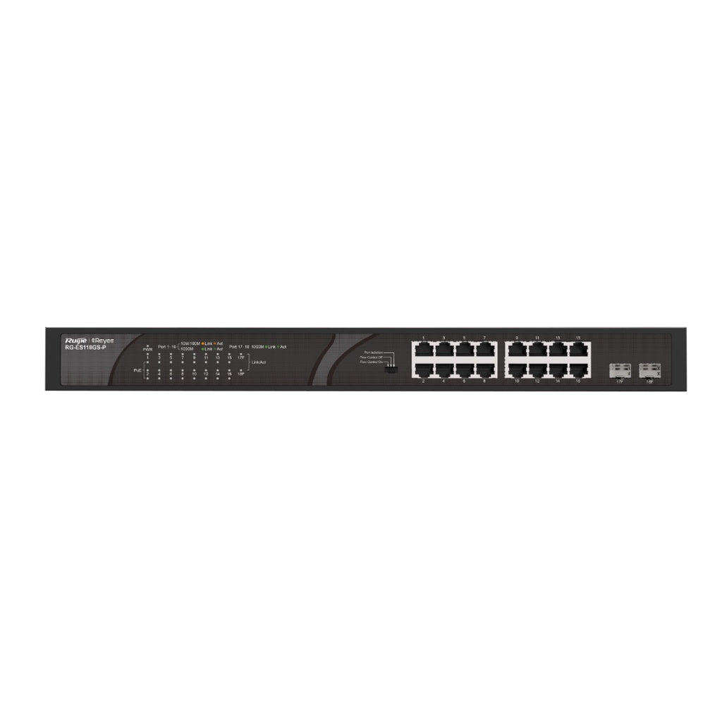 RUIJIE (RG-ES118GS-P) 18-port 10/100/1000Mbps Unmanaged PoE Switch