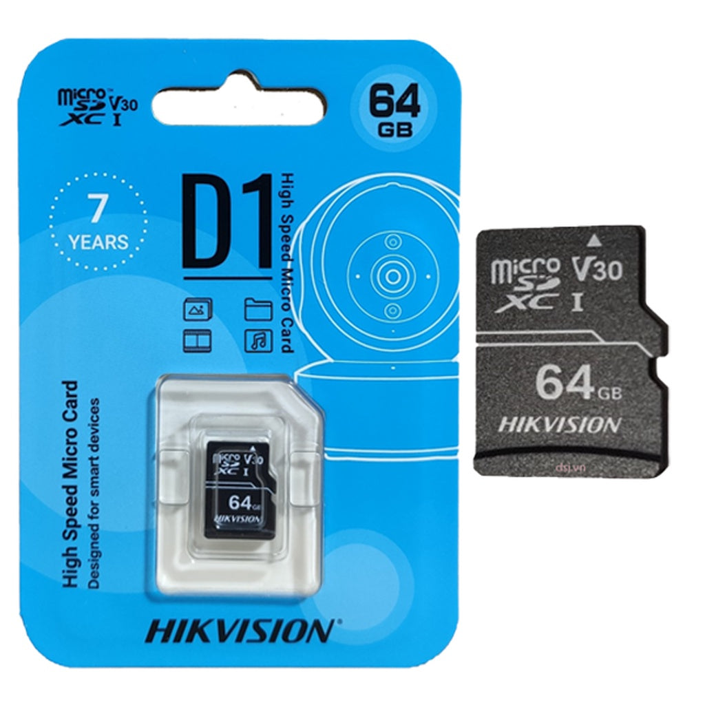 HIKVISION D1 64GB CLASS10 MEMORIA MICRO SD รับประกัน 7ปี