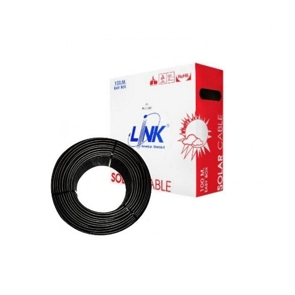 LINK CB-1040AB-1 BLACK สายไฟโซล่าเซลล์ PV Solar Cable 4 mm2 ความยาว 100 เมตร