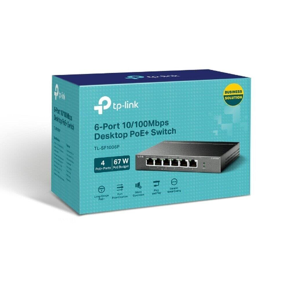 TP-LINK TL-SF1006P SWITCH HUB (สวิตซ์ฮับ) 10/100MBPS DESKTOP POE SWITCH WITH 4 PORT