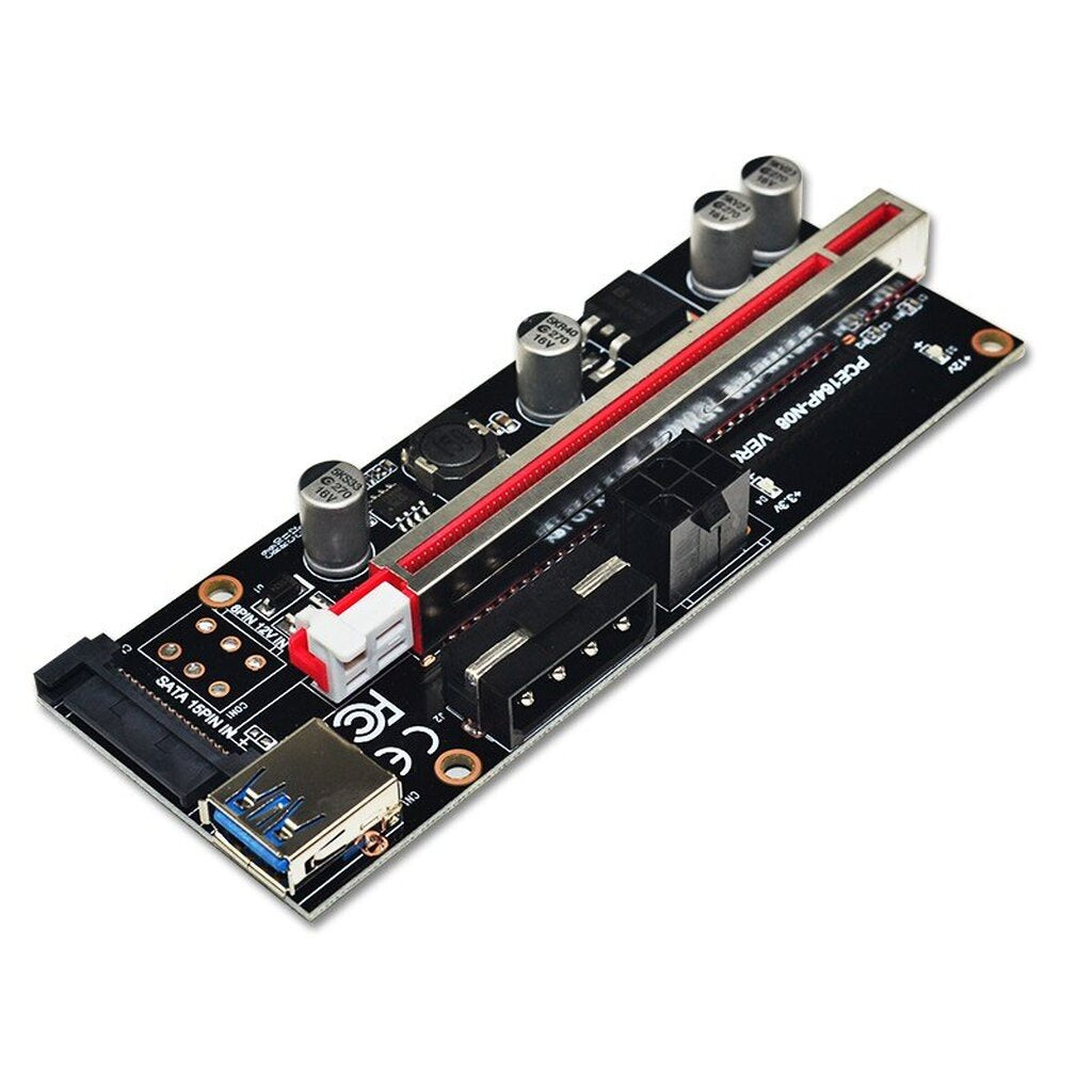 Riser Card 009S Plus สายไรเซอร์การ์ดจอ PCIE มีไฟ LED บอกสถานะ for Bitcoin
