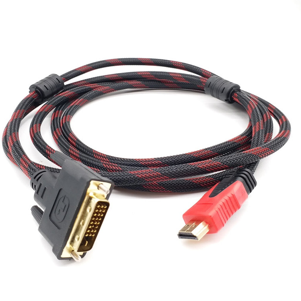 สายแปลง HDMI to DVI สายถัก 20 เมตร แบบสองทิศทางDVI-D 24+1 รองรับ1080P