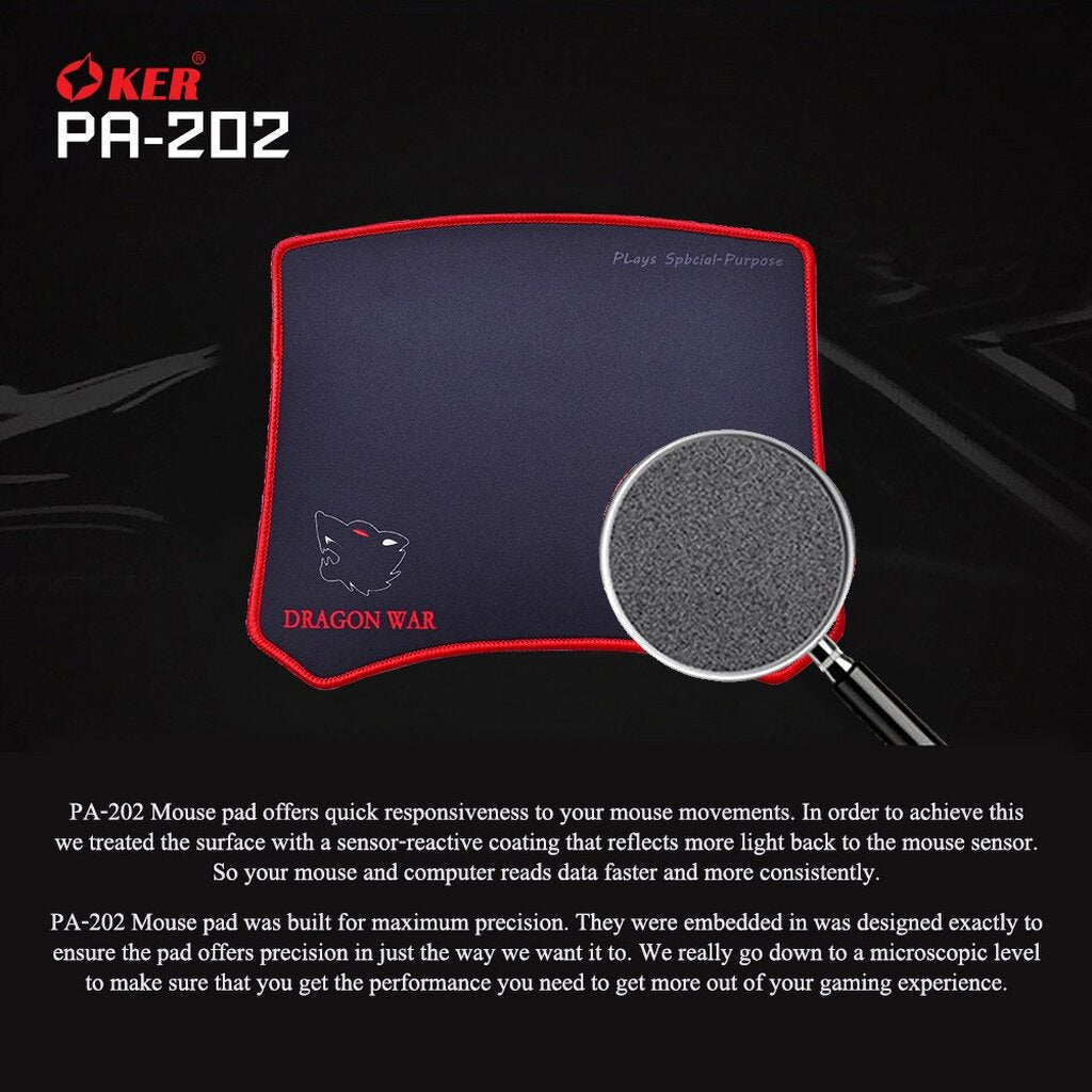 OKER PA-202 MOUSE PAD GAMING แผ่นรองเม้าส์ขนาดเล็ก