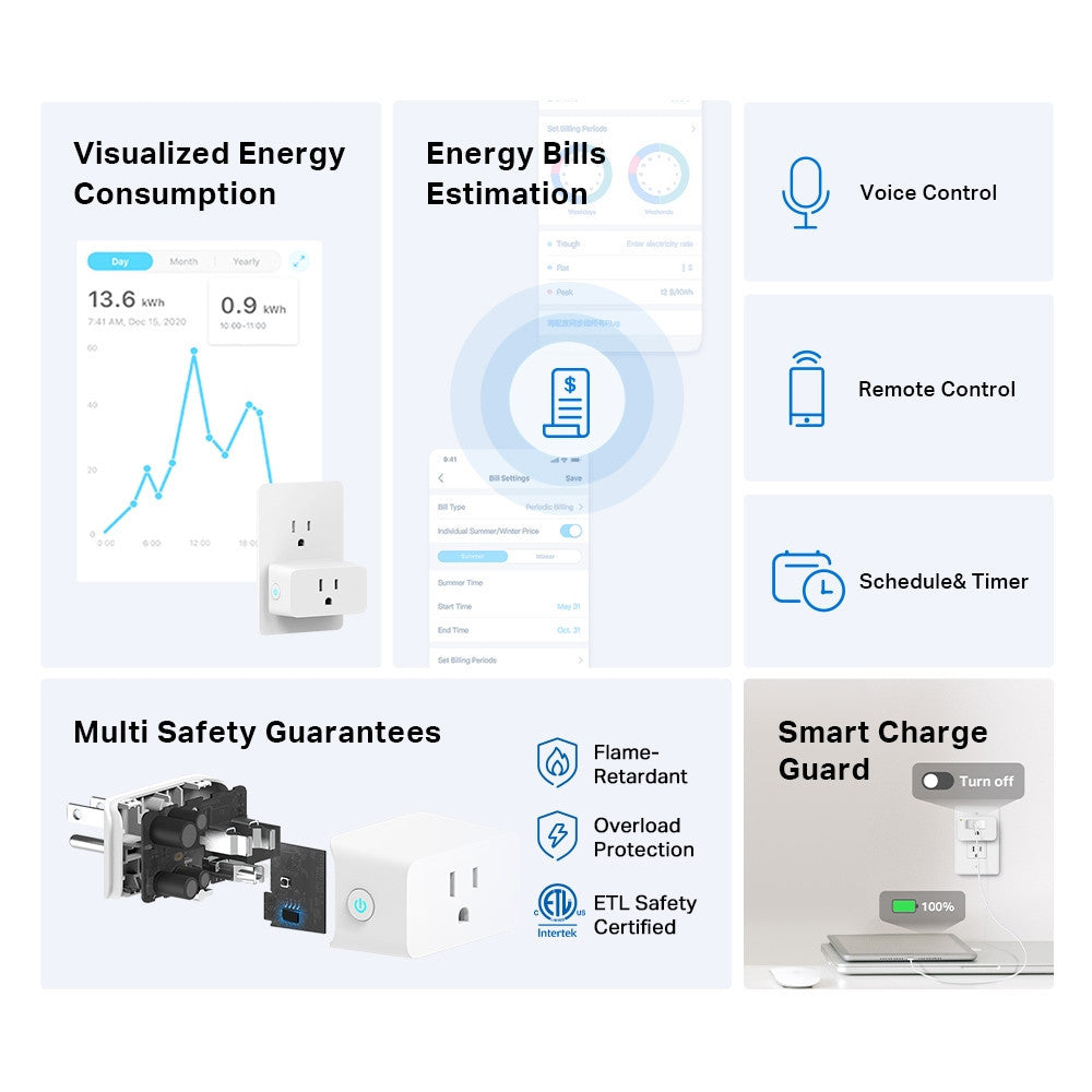 TAPO P110M สมาร์ทปลั๊ก Mini Smart Wi-Fi Plug, Energy Monitoring สั่งเปิดปิดเครื่องใช้ไฟฟ้าผ่านแอป Tapo