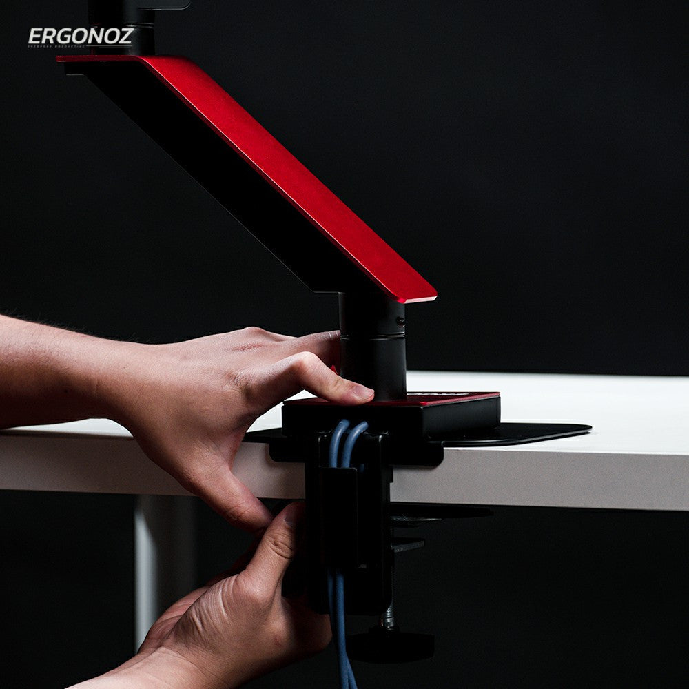 ERGONOZ Monitor Arm Reinforcement Plate แผ่นอุปกรณ์เสริมป้องกันโต๊ะเป็นรอย Black/White EGN-ACC04B/W