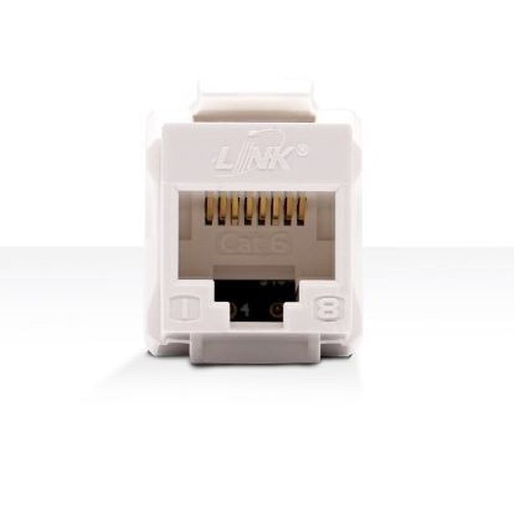 LINK US-1006SL CAT6 RJ45 SIIM WHITE JACK COLOR CHAHGEABLE ตัวเมีย