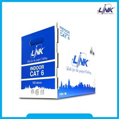 LINK US-9106MD-1 มีลวดสลิง CAT6 UTP Cable (100m/Box) Outdoor 23 AWG w/Drop (สีดำ) ส่งด่วนรับสินค้าภายใน 6 ชั่วโมง