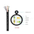 LINK US-9106MD สายแลนภายนอก มีลวดสลิง CAT6 UTP Cable สีดำ 305 เมตร