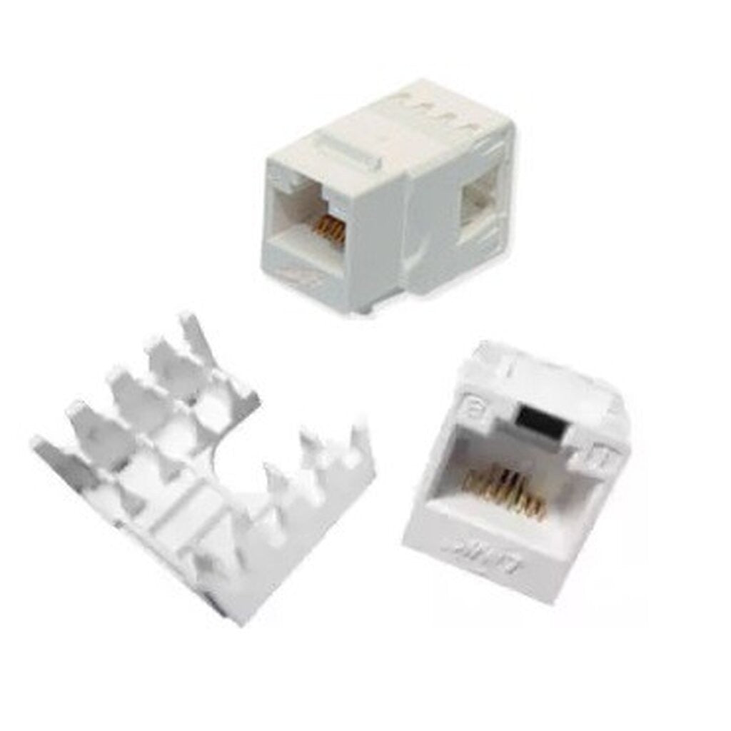LINK US-1006SL CAT6 RJ45 SIIM WHITE JACK COLOR CHAHGEABLE ตัวเมีย