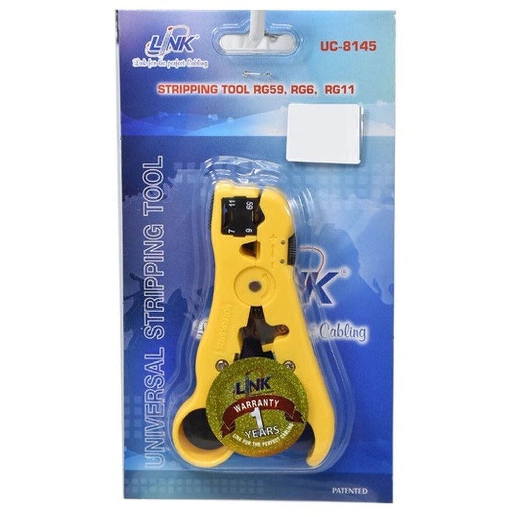 LINK UC-8145 คีมปอกสาย รองรับ RG59/RG6/RG11 STRIPPING TOOL (เหมาะสำหรับระบบทีวี/กล้องวงจรปิด)