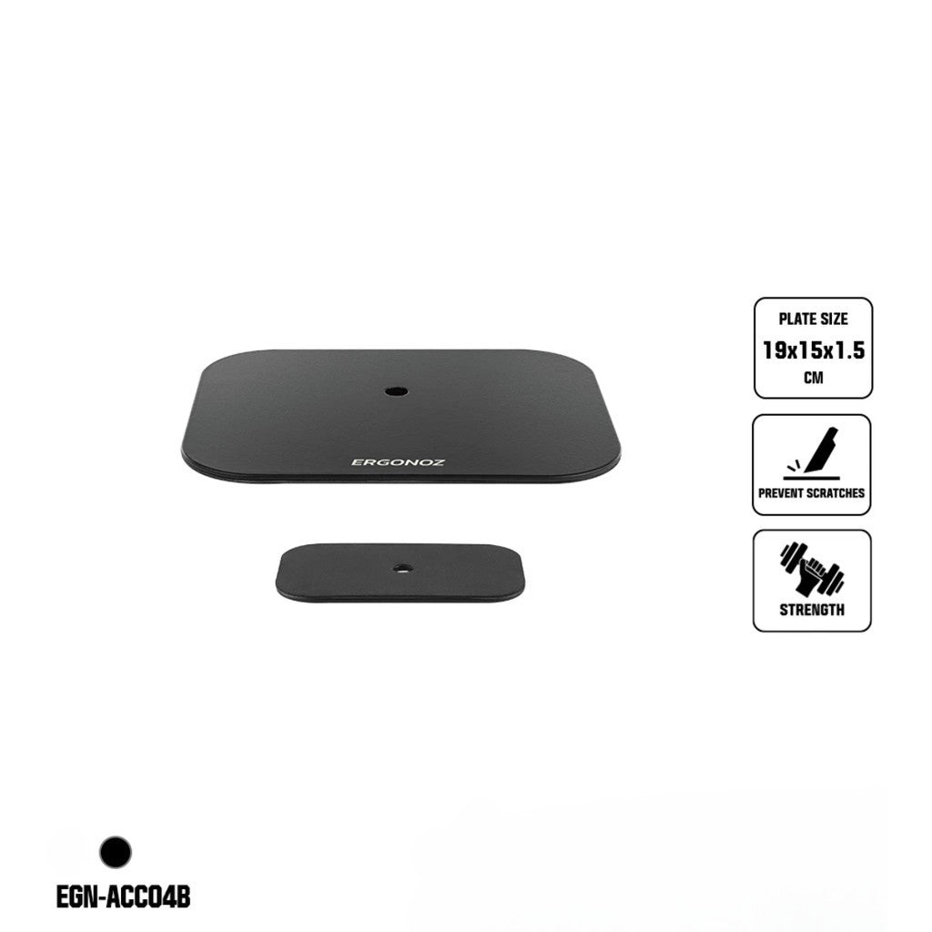 ERGONOZ Monitor Arm Reinforcement Plate แผ่นอุปกรณ์เสริมป้องกันโต๊ะเป็นรอย Black/White EGN-ACC04B/W