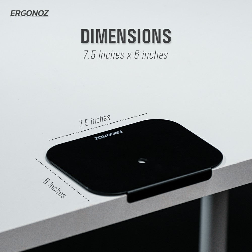 ERGONOZ Monitor Arm Reinforcement Plate แผ่นอุปกรณ์เสริมป้องกันโต๊ะเป็นรอย Black/White EGN-ACC04B/W
