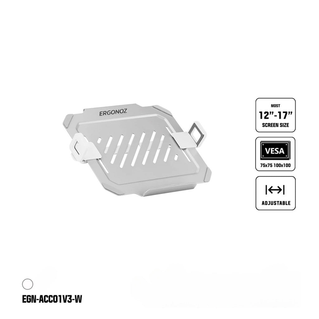 ERGONOZ LAPTOP HOLDER Ver.3  ที่วางแล็ปท็อป V.3 (BLACK/WHITE) EGN-ACC01V3-B/W (จำเป็นต้องมีแขนจับจอก่อน)