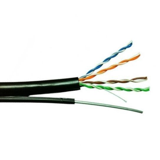 LINK US-9106MD-1 มีลวดสลิง CAT6 UTP Cable (100m/Box) Outdoor 23 AWG w/Drop (สีดำ) ส่งด่วนรับสินค้าภายใน 6 ชั่วโมง