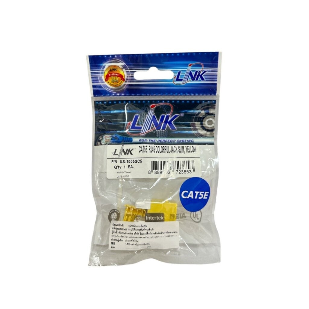 LINK US-1005SC5 JACK RJ45 CAT 5 YELLOW