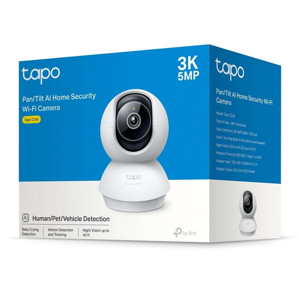 TP-LINK TAPO C230 3K 5MP PAN/TILT AI HOME SECURITY WIFI CAMERA กล้องวงจรปิดภายใน