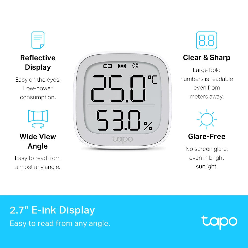 TAPO T315 Smart Temperature & Humidity Monitor ตรวจวัดอุณหภูมิและความชื้นด้วยความแม่นยำ ใช้งานร่วมกับ Tapo Hub
