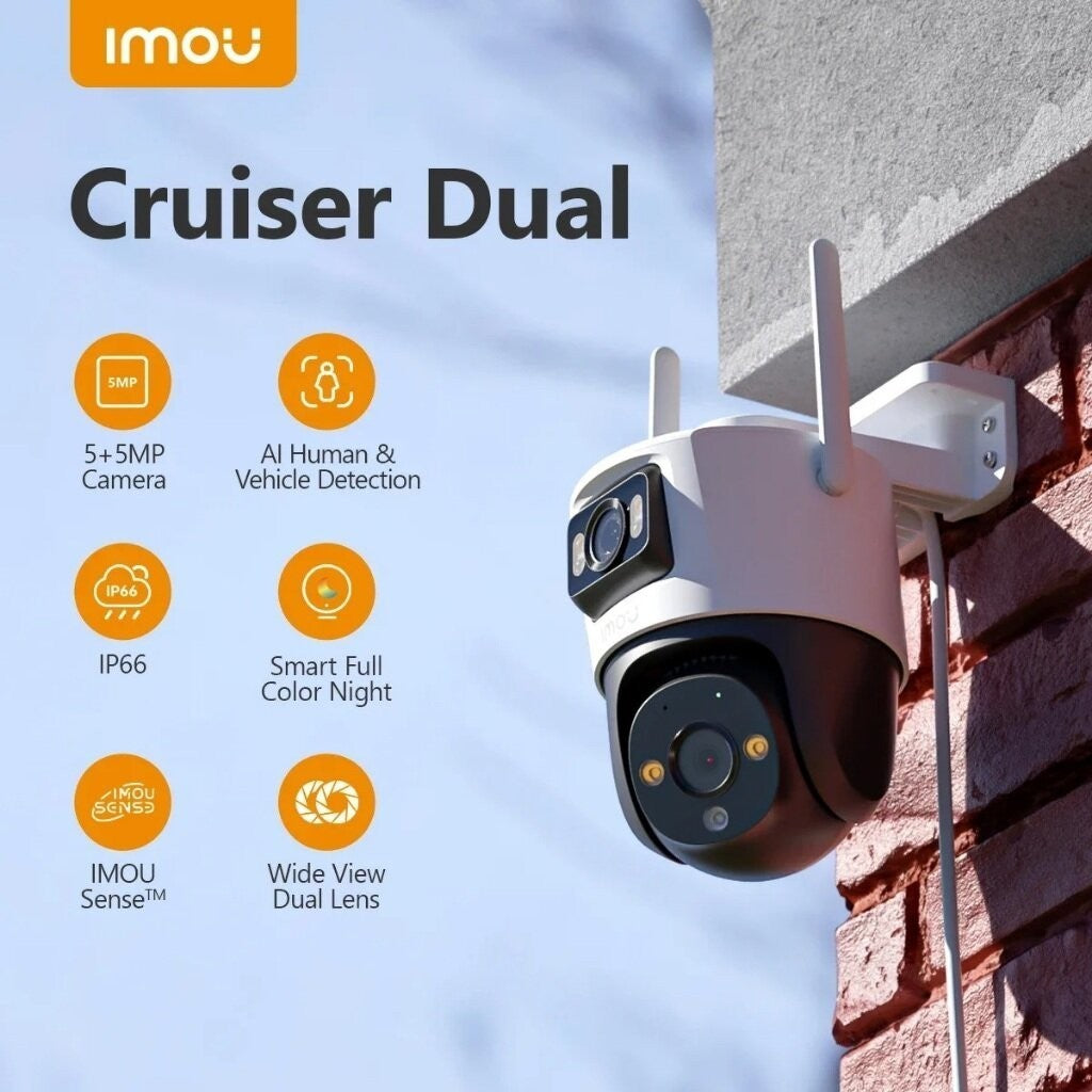 IMOU CRUISER DUAL 6MP/10MP กล้องวงจรปิดเลนส์คู่ภาพสี รับประกัน 2 ปี