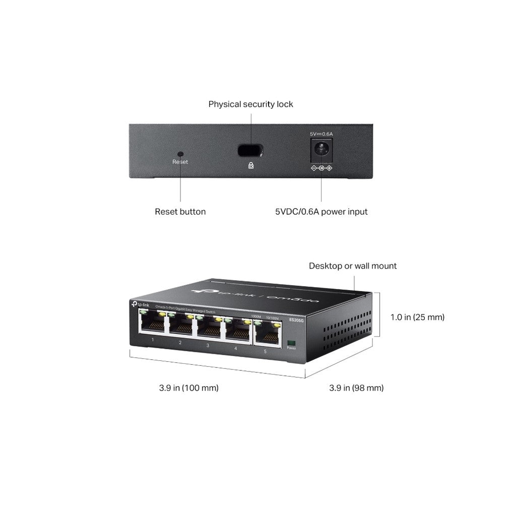 TP-LINK ES205G ES208G ES216G Omada Gigabit Easy Managed Switch รับประกันศูนย์ไทย